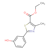 Chemical structure of ethyl 2-(3-hydroxyphenyl)-4-methyl-1,3-thiazole-5-carboxylate - CSSB00001041338