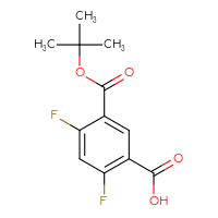 Chemical structure of 5-[(tert-butoxy)carbonyl]-2,4-difluorobenzoic acid - CSSB03578825465