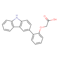 Chemical structure of 2-[2-(9H-carbazol-3-yl)phenoxy]acetic acid - CSSB21531608602