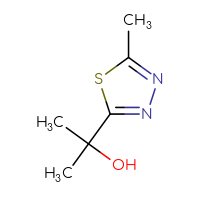 Chemical structure of 2-(5-methyl-1,3,4-thiadiazol-2-yl)propan-2-ol - CSSB00117482691