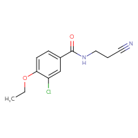 Chemical structure of 3-chloro-N-(2-cyanoethyl)-4-ethoxybenzamide - CSSB06983030902