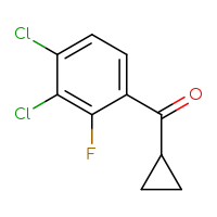 Chemical structure of cyclopropyl(3,4-dichloro-2-fluorophenyl)methanone - CSSB14817145189