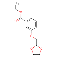 Chemical structure of ethyl 3-[(1,3-dioxolan-2-yl)methoxy]benzoate - CSSB00025761536