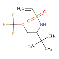 Chemical structure of N-[3,3-dimethyl-1-(trifluoromethoxy)butan-2-yl]ethene-1-sulfonamide - CSMB21332118663