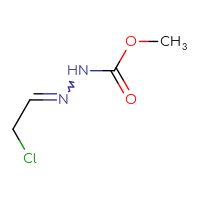 Chemical structure of N'-(2-chloroethylidene)methoxycarbohydrazide - CSSB00000141403