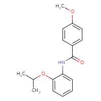 Chemical structure of 4-methoxy-N-[2-(propan-2-yloxy)phenyl]benzamide - CSSB00047845483