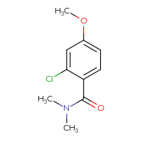 Chemical structure of 2-chloro-4-methoxy-N,N-dimethylbenzamide - CSSB00039999915