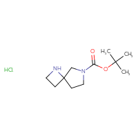 Chemical structure of tert-butyl 1,6-diazaspiro[3.4]octane-6-carboxylate hydrochloride - CSSB21189751230