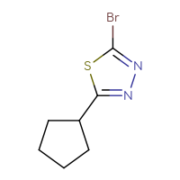 Chemical structure of 2-bromo-5-cyclopentyl-1,3,4-thiadiazole - CSSB00011858799