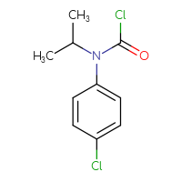 Chemical structure of N-(4-chlorophenyl)-N-(propan-2-yl)carbamoyl chloride - CSSB06256255155