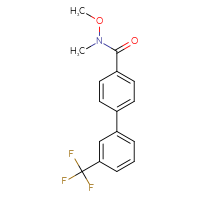 Chemical structure of N-methoxy-N-methyl-3'-(trifluoromethyl)-[1,1'-biphenyl]-4-carboxamide - CSSB06585525462