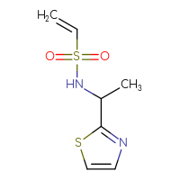 Chemical structure of N-[1-(1,3-thiazol-2-yl)ethyl]ethene-1-sulfonamide - CSSB00154417395