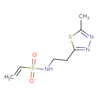 Chemical structure of N-[2-(5-methyl-1,3,4-thiadiazol-2-yl)ethyl]ethene-1-sulfonamide - CSSB00155118310