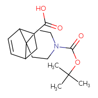 Chemical structure of 1'-[(tert-butoxy)carbonyl]spiro[bicyclo[2.2.1]heptane-7,4'-piperidin]-2-ene-6-carboxylic acid - CSSB00010762026