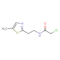 Chemical structure of 2-chloro-N-[2-(5-methyl-1,3-thiazol-2-yl)ethyl]acetamide - CSSB00016384592