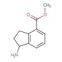 Chemical structure of methyl 1-amino-2,3-dihydro-1H-indene-4-carboxylate - CSSB00000110093