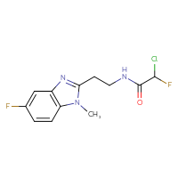 Chemical structure of 2-chloro-2-fluoro-N-[2-(5-fluoro-1-methyl-1H-1,3-benzodiazol-2-yl)ethyl]acetamide - CSSB21332170055