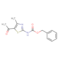 Chemical structure of benzyl N-(5-acetyl-4-methyl-1,3-thiazol-2-yl)carbamate - CSSB00000002188