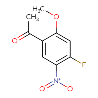 Chemical structure of 1-(4-fluoro-2-methoxy-5-nitrophenyl)ethan-1-one - CSSB00135125110