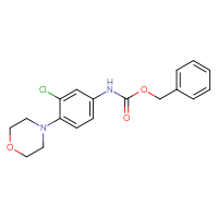 Chemical structure of benzyl N-[3-chloro-4-(morpholin-4-yl)phenyl]carbamate - CSSB00055325840