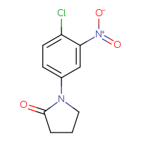 Chemical structure of 1-(4-chloro-3-nitrophenyl)pyrrolidin-2-one - CSSB00000007871