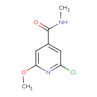 Chemical structure of 2-chloro-6-methoxy-N-methylpyridine-4-carboxamide - CSSB00134704911