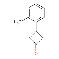 Chemical structure of 3-(2-methylphenyl)cyclobutan-1-one - CSSB00000741328