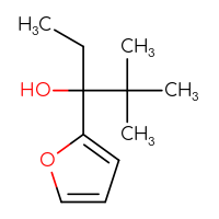 Chemical structure of 3-(furan-2-yl)-2,2-dimethylpentan-3-ol - CSSB00016068782