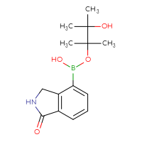 Chemical structure of 3-hydroxy-2,3-dimethylbutan-2-yl hydrogen (1-oxo-2,3-dihydro-1H-isoindol-4-yl)boronate - CSSB03619047864