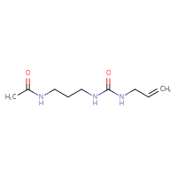 Chemical structure of N-(3-{[(prop-2-en-1-yl)carbamoyl]amino}propyl)acetamide - CSSB00103289360