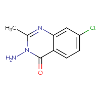 Chemical structure of 3-amino-7-chloro-2-methyl-3,4-dihydroquinazolin-4-one - CSSB00000010792