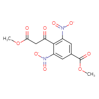 Chemical structure of methyl 4-(3-methoxy-3-oxopropanoyl)-3,5-dinitrobenzoate - CSSB00000689764