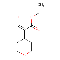 Chemical structure of ethyl (2Z)-3-hydroxy-2-(oxan-4-yl)prop-2-enoate - CSSB00134755889