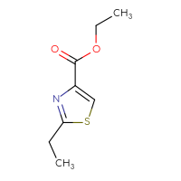 Chemical structure of ethyl 2-ethyl-1,3-thiazole-4-carboxylate - CSSB00011276015