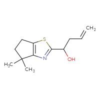 Chemical structure of 1-{4,4-dimethyl-4H,5H,6H-cyclopenta[d][1,3]thiazol-2-yl}but-3-en-1-ol - CSSB14865552460