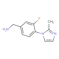 Chemical structure of 1-[3-fluoro-4-(2-methyl-1H-imidazol-1-yl)phenyl]methanamine - CSSB00000745208