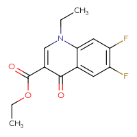 Chemical structure of ethyl 1-ethyl-6,7-difluoro-4-oxo-1,4-dihydroquinoline-3-carboxylate - CSSB00104019679