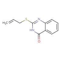 Chemical structure of 2-(prop-2-en-1-ylsulfanyl)-3,4-dihydroquinazolin-4-one - CSSB00000006483