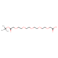 Chemical structure of 17-(tert-butoxy)-17-oxo-3,6,9,12,15-pentaoxaheptadecanoic acid - CSSB00132302713