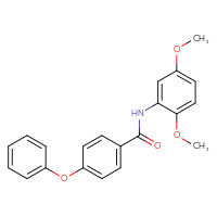 Chemical structure of N-(2,5-dimethoxyphenyl)-4-phenoxybenzamide - CSSB00046086251