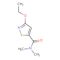 Chemical structure of 3-ethoxy-N,N-dimethyl-1,2-thiazole-5-carboxamide - CSSB06741777374