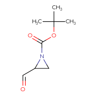 Chemical structure of tert-butyl 2-formylaziridine-1-carboxylate - CSSB00025756964
