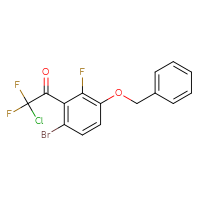 Chemical structure of 1-[3-(benzyloxy)-6-bromo-2-fluorophenyl]-2-chloro-2,2-difluoroethan-1-one - CSSB20813967057