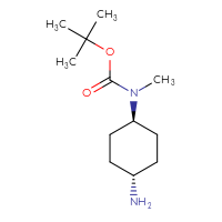 Chemical structure of tert-butyl N-methyl-N-[(1r,4r)-4-aminocyclohexyl]carbamate - CSSB00116325303