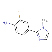 Chemical structure of 2-fluoro-4-(1-methyl-1H-imidazol-2-yl)aniline - CSSB00011961913
