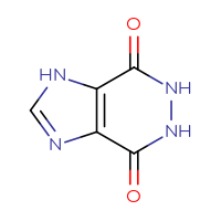 Chemical structure of 1H,4H,5H,6H,7H-imidazo[4,5-d]pyridazine-4,7-dione - CSSB00000012770