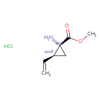 Chemical structure of rac-methyl (1R,2S)-1-amino-2-ethenylcyclopropane-1-carboxylate hydrochloride - CSSB21291559663