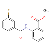Chemical structure of methyl 2-(3-fluorobenzamido)benzoate - CSSB00027983027