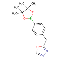 Chemical structure of 2-{[4-(4,4,5,5-tetramethyl-1,3,2-dioxaborolan-2-yl)phenyl]methyl}-1,3,4-oxadiazole - CSSB00010270274