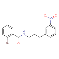 Chemical structure of 2-bromo-N-[3-(3-nitrophenyl)propyl]benzamide - CSSB06489555746